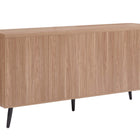 Manhattan Comfort Jodie Mid-Century Modern 65" Fluted Sideboard in Maple