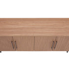 Manhattan Comfort Jodie Mid-Century Modern 65" Fluted Sideboard in Maple