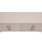Manhattan Comfort Jodie Mid-Century Modern 65" Fluted Sideboard in Whitewashed Oak