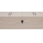 Manhattan Comfort Jodie Mid-Century Modern 65" Fluted Sideboard in Whitewashed Oak