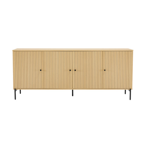 Manhattan Comfort Magnolia Modern 71" Sideboard in Light Oak