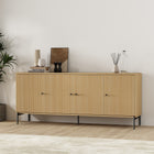 Manhattan Comfort Magnolia Modern 71" Sideboard in Light Oak