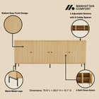 Manhattan Comfort Magnolia Modern 71" Sideboard in Light Oak