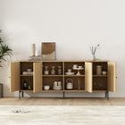 Manhattan Comfort Magnolia Modern 71" Sideboard in Light Oak