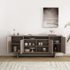 Manhattan Comfort Ella Modern 71" Sideboard in Mocha