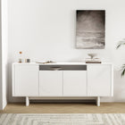 Manhattan Comfort Ella Modern 71" Sideboard in White