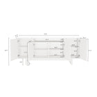 Manhattan Comfort Ella Modern 71" Sideboard in White