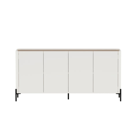 Manhattan Comfort Abbey Modern 67" Sideboard in Maple and Off White