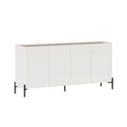 Manhattan Comfort Abbey Modern 67" Sideboard in Maple and Off White