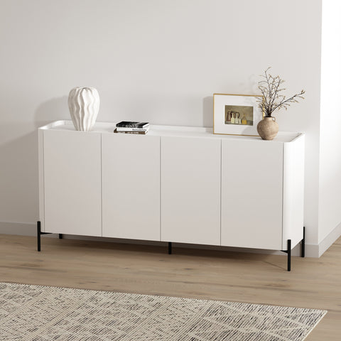 Manhattan Comfort Abbey Modern 67" Sideboard in White