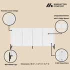Manhattan Comfort Abbey Modern 67" Sideboard in White