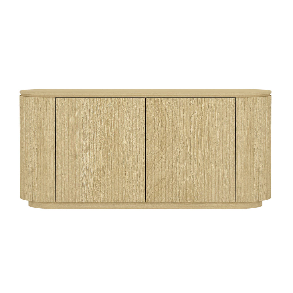 Manhattan Comfort Olivia Modern 60" Sideboard in Natural Oak