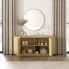 Manhattan Comfort Olivia Modern 60" Sideboard in Natural Oak
