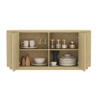 Manhattan Comfort Olivia Modern 60" Sideboard in Natural Oak