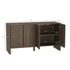 Manhattan Comfort Linda Modern 60" Sideboard in Walnut Brown