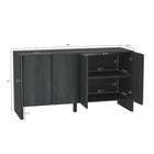 Manhattan Comfort Linda Modern 60" Sideboard in Charcoal Gray