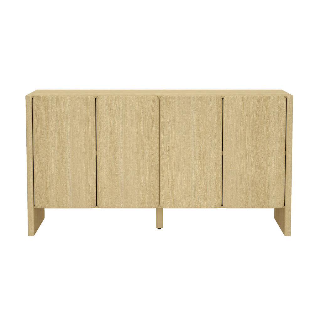 Manhattan Comfort Linda Modern 60" Sideboard in Natural Oak