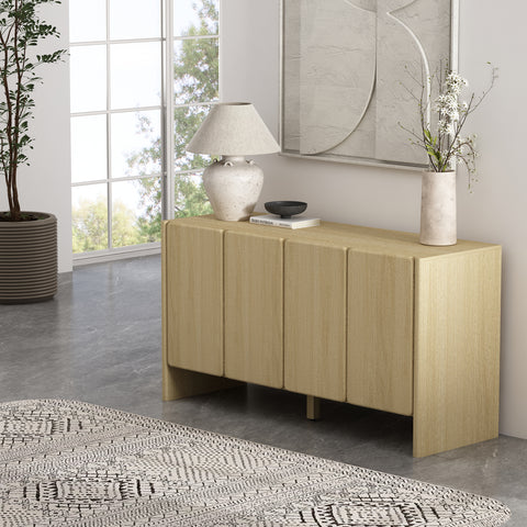 Manhattan Comfort Linda Modern 60" Sideboard in Natural Oak