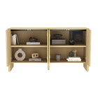 Manhattan Comfort Linda Modern 60" Sideboard in Natural Oak