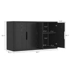 Manhattan Comfort Rivington Modern 60" Sideboard in Black