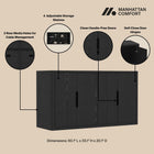 Manhattan Comfort Rivington Modern 60" Sideboard in Black