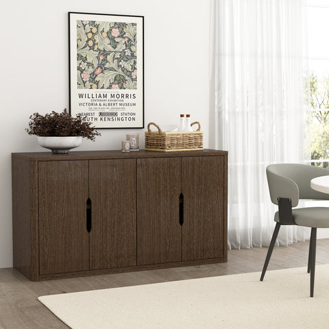 Manhattan Comfort Rivington Modern 60" Sideboard in Walnut