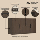 Manhattan Comfort Rivington Modern 60" Sideboard in Walnut