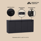 Manhattan Comfort Griffin Modern 62" Sideboard in Onyx