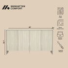 Manhattan Comfort Novara Contemporary 60" Sideboard in Whitewashed Oak (4-Door)
