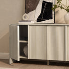 Manhattan Comfort Novara Contemporary 60" Sideboard in Whitewashed Oak (4-Door)