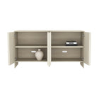 Manhattan Comfort Novara Contemporary 60" Sideboard in Whitewashed Oak (4-Door)