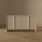 Manhattan Comfort Novara Contemporary 60" Sideboard in Whitewashed Oak (4-Door)