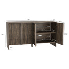 Manhattan Comfort Novara Contemporary 60" Sideboard in Jacobean Walnut (4-Door)