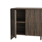 Manhattan Comfort Novara Contemporary 60" Sideboard in Jacobean Walnut (4-Door)
