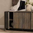 Manhattan Comfort Novara Contemporary 60" Sideboard in Jacobean Walnut (4-Door)