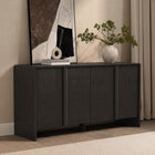 Manhattan Comfort Novara Contemporary 60" Sideboard in Black (4-Door)