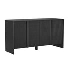 Manhattan Comfort Novara Contemporary 60" Sideboard in Black (4-Door)