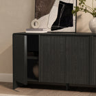 Manhattan Comfort Novara Contemporary 60" Sideboard in Black (4-Door)