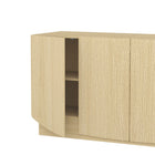 Manhattan Comfort Ardea Contemporary 60" Sideboard in Natural Oak (4-Door)