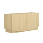 Manhattan Comfort Ardea Contemporary 60" Sideboard in Natural Oak (4-Door)