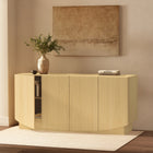 Manhattan Comfort Ardea Contemporary 60" Sideboard in Natural Oak (4-Door)