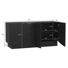 Manhattan Comfort Ardea Contemporary 60" Sideboard in Black (4-Door)