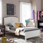 Baxton Studio Harry Classic Butter Milk and Walnut Finishing Twin Size Platform Bed