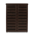 Baxton Studio Adalwin Modern and Contemporary 2-Door Dark Brown Wooden Entryway Shoes Storage Cabinet