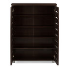Baxton Studio Adalwin Modern and Contemporary 2-Door Dark Brown Wooden Entryway Shoes Storage Cabinet
