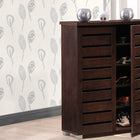 Baxton Studio Adalwin Modern and Contemporary 2-Door Dark Brown Wooden Entryway Shoes Storage Cabinet