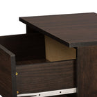 Baxton Studio Felda Dark Brown Modern Shoe Cabinet with 2 Doors and Drawer