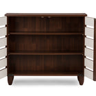 Baxton Studio Gisela Oak and White 2-tone Shoe Cabinet With 2 Doors