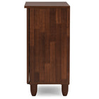 Baxton Studio Gisela Oak and White 2-tone Shoe Cabinet With 2 Doors