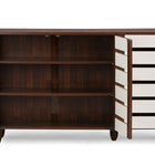 Baxton Studio Gisela Oak and White 2-tone Shoe Cabinet With 3 Doors
